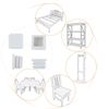 Sourcingmap 20mm x 20mm Plastic Square Caps Tube Inserts End Blanking White 24 Pcs