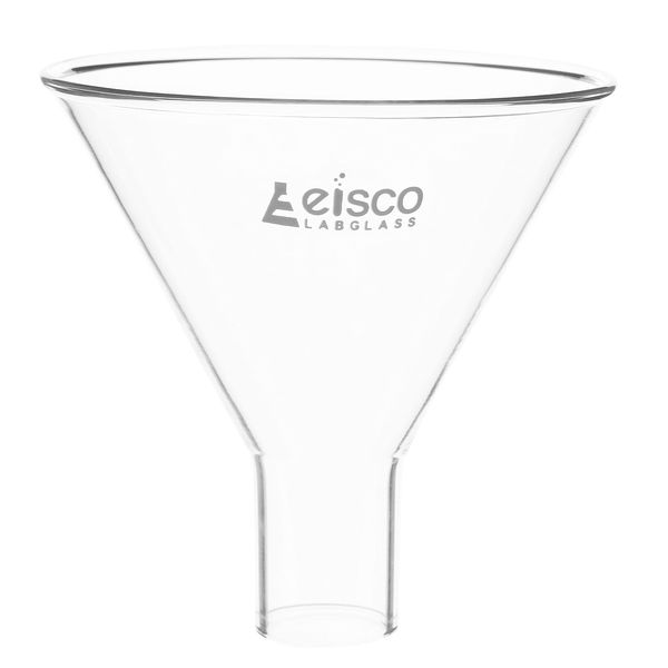 EISCO Powder Funnel, 85mm - 60º Angle - Plain Stem, 24mm - Borosilicate Glass