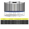 16FT Replacement Trampoline Safety Enclosure Net w/ Zipper & Protection Buckles