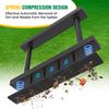Adjustable Lawn Aerator 4-Spike 38'' Manual Grass Tool with Spring for Yard Care