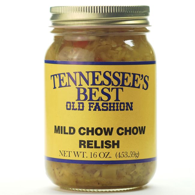 Tennessee's Best Old Fashion Mild Chow Chow Relish/ Southern Recipe Handcrafted in Small Batches with Simple Ingredients & Fresh Vegetables