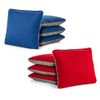 Tailgating Pros Red Royal Blue Pro-Style Cornhole Bags Two-Sided Slick & Stick Resin-Filled Suede and Duck Canvas Set of 8