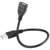 Audio Fan USB Extension Cable Flexible Arm Type Squishy Lock USB A Type Jack-Plug USB Extension Black