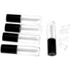 Micro Trader 5 X 1.2ml Black Cap Empty Lip Gloss Tubes Transparent Bottles Travelling