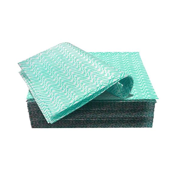 JEBBLAS Cleaning Towels Dish Towels and Dish Cloths Reusable Towels,Handy Cleaning Wipes, Great Dish Towel, Disposable, Absorbent, Dry Quickly 60 Sheets/Pack,Green