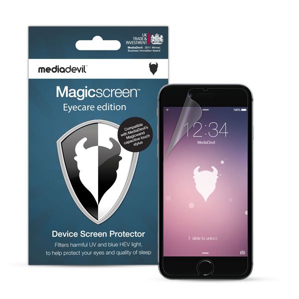 MediaDevil Screen Protector for iPhone 6 and iPhone 6S - Anti Blue, UV and HEV Light Filter (2-Pack)