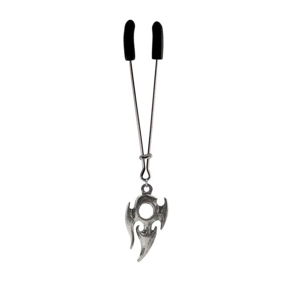 Clit Clamp - Tweezer - Chrome with Tribal Charm