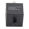 LED Flasher Relay 12V/24V, Motorcycle Electric Flasher for Turn Light Fast Hyper Flash, 1 Pack