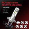 Lasfit LED High/Low Beam Conversion Kit H7 Bulbs Super Bright 6000K Plug&Play 2x