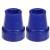 PCP Replacement ¾ Inch Cane Tips, 2 Pack Reinforced Rubber Walking Stick Feet, Blue