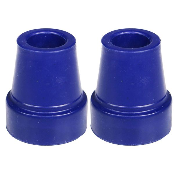 PCP Replacement ¾ Inch Cane Tips, 2 Pack Reinforced Rubber Walking Stick Feet, Blue