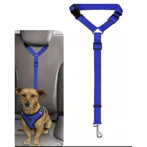 Pet Dog Adjustable Seat Belt Car Travel Safety Lead Restraint Strap