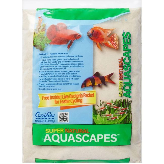 Carib Sea ACS05820 Super Natural Moonlight Sand for Aquarium, 5-Pound