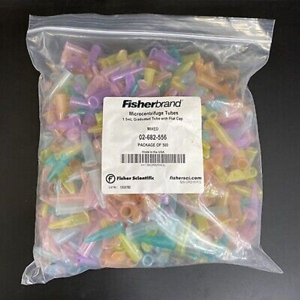 Fisher Scientific Centrifuge Tube 1.5 ml Assorted Colors 1000 Tubes