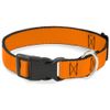 Buckle-Down PC-W11502-WM Orange Plastic Clip Collar, Wide Medium/16-23"