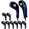 Andux Count Printed Golf Iron Covers with Zipper Long Neck 10pcs/set