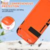 DLseego Protective Case for Switch,Slim Dockable Hard PC Case Shell Protector Cover with 2PCS Soft Handle Grip Cover and 4PCS Switch Thumb Grip Caps,Orange