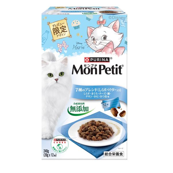 Mompuchi Box, For Adult Cats, 7 Types of Blends, Whitebait, Tuna, Cheese, Sea Bream, Chicken, Crab, Bonito Flavor, 8.5 oz (240 g) x 2 Packs (Dry Cat Food)