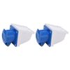 2Pcs Single-Phase Industrial Power Sockets 3-Pin Explosion-Proof Waterproof Socket Outlet 220-250V/16A