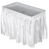 Party Ice Table W/ Cooler Matching Skirt For Elegant Refreshment Display HDPE