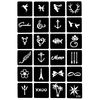 Set di 6 stencil per tatuaggi, 130 stencil F6