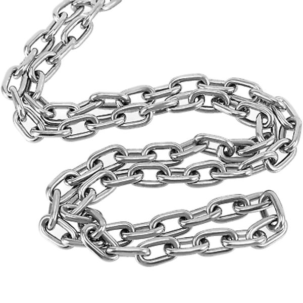 HAKZEON 3/16 inch x 26.2 Feet 304 Stainless Steel Chain, Heavy Duty Metal Chain,