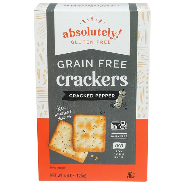 Absolutely Gluten Free Cracked Pepper Crackers, 4.4-Ounce