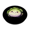 Veganer Kohl Kawaii Vegetarisches Gemüse PopSockets mit austauschbarem PopGrip