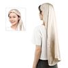 [BeLLφ] 美容師考案 60‐80㎝ 簡単装着 完全筒形 シルク ナイトキャップ シルク ロングヘア用 枝毛防止 摩擦軽減 (シャンパン80㎝（ゴム）)