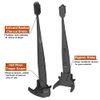 TOKII Toothbrush with Soft Bamboo Charcoal Bristles & Sliding Tongue Scraper Reduces Bad Breath | Improves Taste Buds | Waterproof Travel Pouch | Hygienic Holder | Color- Black & White