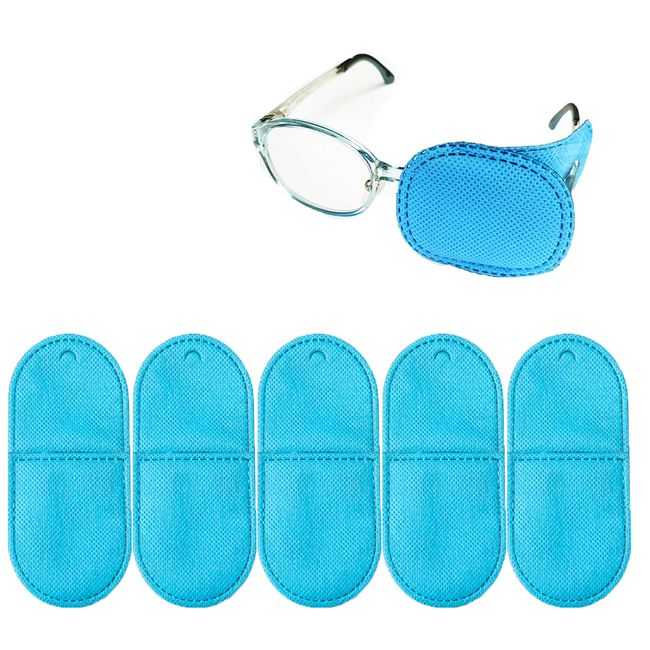 RICISUNG Eyepatch Eyemask Fixing to Glasses Eyepatch for Eyeglasses Weak Vision Corrector for Adults and Kids, Protective Eyepatch