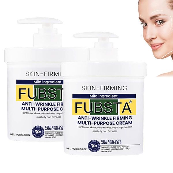 Fubsta Skin Firming Cream,Fubsta Advanced Firming Anti-Wrinkle Cream,Fubsta Anti-Wrinkle Cream,Fubsta Firming Cream Restores Skin Elasticity,Suitable for All Skin Types (2Pcs)