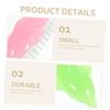 Housoutil 4pcs Dolphin Shaped Fingernail Cleaning Brushes Multi-function Manicure Tools for Nail Surface Cleaning Random Color Durable Comfortable Handle Lightweight Design