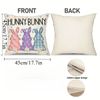 4 PCS Easter Bunny Pillowcase Set of 4 Happy Easter Home Decoration