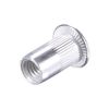 sourcing map M5 Rivet Nuts Aluminium Alloy Knurled Flat Head Threaded Insert Nut Silver 25pcs