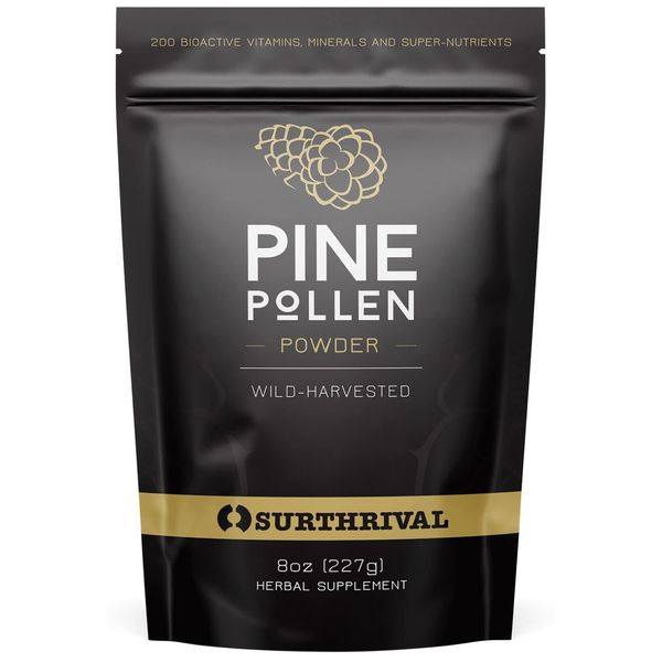 Surthrival: Pine Pollen Powder (8 oz), Wild Harvested, Energy & Endurance Restoration