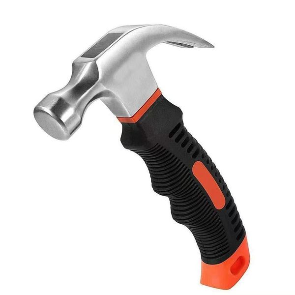 Portable Claw Hammer, 1PCS Random one Color,The Other end can be Used to Pull Out Nails,The Hammer Head is Made of Stainless Steel and has a Rubber Guard