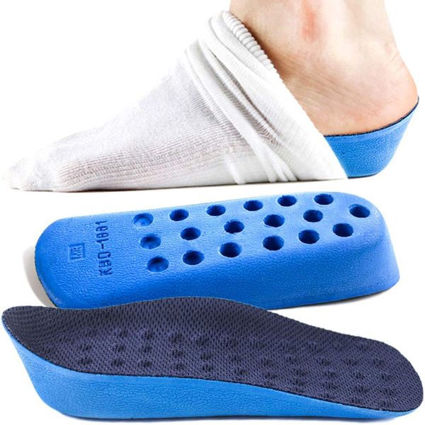 Ailaka Height Increase Insoles (Can be Worn in Socks), Arch Support Half Inserts Shock Absorption Heel Lifts Cushion Pads for Men & Women (Large)