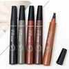 (1+1) Magic Tattoo Eyebrow Waterproof Bionic Liquid Brow Pencil Brush Eyebrow, 02# Eyebrow Tint Dark Brown