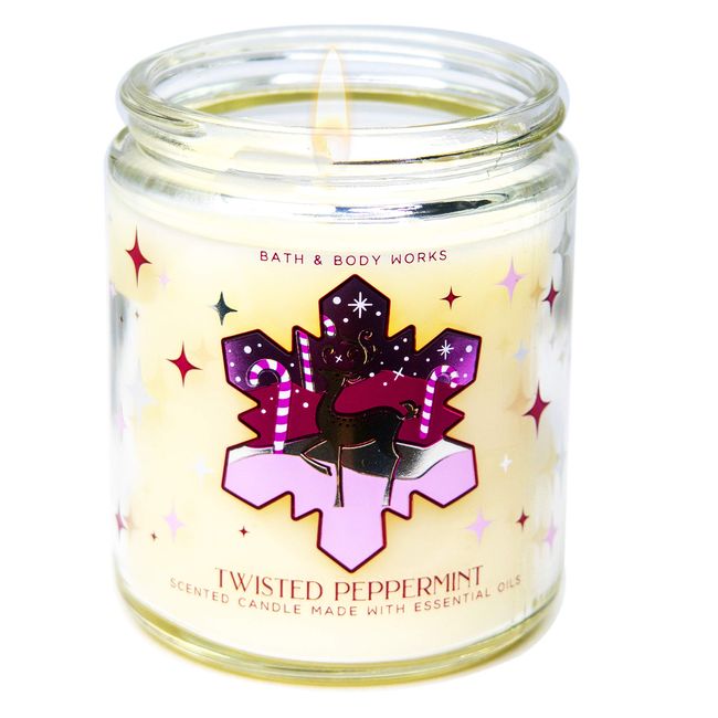 White Peppermint Scented Candle