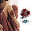 Yesallwas 4 Sheets Rose Temporary Tattoo Sticker Fake Tattoos for Women Girls Models,Waterproof Long Lasting Body Art Makeup Sexy Realistic Arm Tattoos -Rose, Flowers