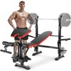 600lbs 6 in 1 Weight Bench Set with Squat Rack and Leg Developer Preacher Curl🏋