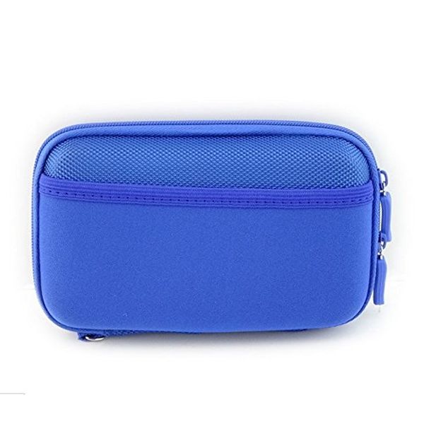 Nylon Hard Shell James Diabetes Compact Case for Glucose Meter Test Strips Lancing Device. (Blue)