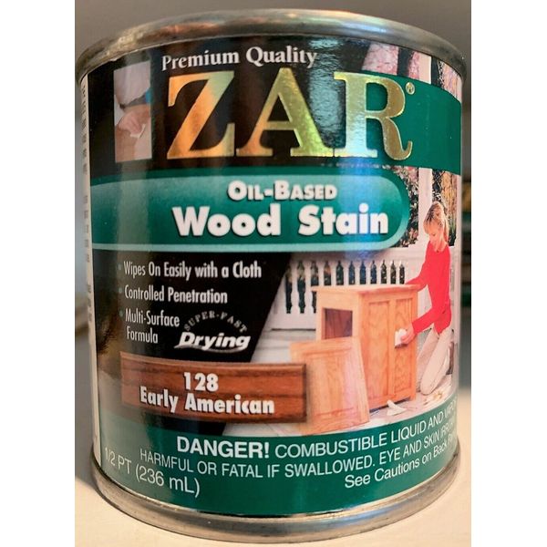 Zar Interior Stain 128 EARLY AMERICAN      1/2 pint