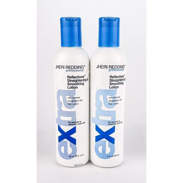 Jheri Redding Extra Reflections Straightening And Smoothing Lotion 8oz Lot of 2
