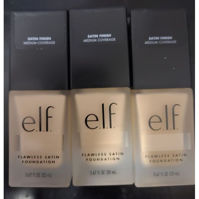 e.l.f. 83117 Flawless Satin Foundation Medium Coverage 140 Light Ivory (3 PACK)