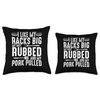 Cool Grilling Pork Rub Smoking BBQ Meat Smoker Throw Pillow