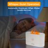 Albert Austin Flame Diffuser Humidifier Essential Oil Diffuser 180ml Aromatherapy Diffuser with Auto Off Function Silent Operation 7 Colour Changing LED Lights Diffuser for Home Office Bedroom (WHITE)