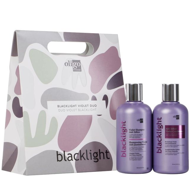 Blacklight Anti-Yellow VIOLET Shampoo & Conditioner DUO Set - for highlighted, bleach, white, and natural blonde hair (8.5 oz / 250ml - retail DUO)