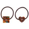 Aceti Hair Elastic Square, Heart (Tortoise Shell Multi)
